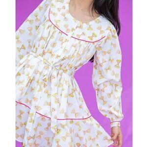 NWT Rachel Antonoff Claudia Dress in Rainbow Farfalle Pasta Print